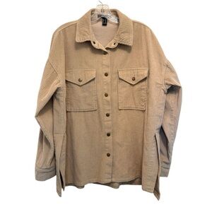 FOREVER 21 Granola Cozy Casual Gorpcore Corduroy Shacket